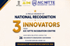AIC Nitte Incubation Centre shines on national stage: Three innovators selected for Grassroots Innovator Recognition 2026